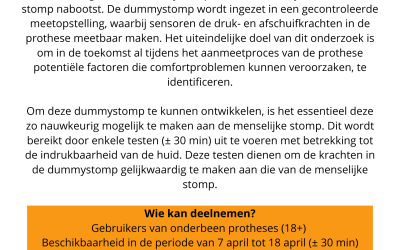 Deelnemers gezocht voor onderzoek ontwikkeling dummystomp