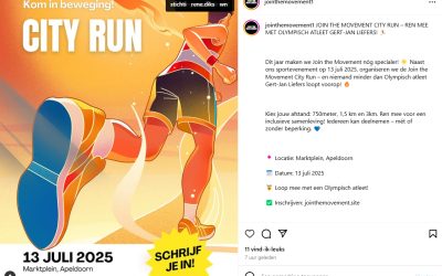 13 juli: Join the movement! Doe mee aan de City Run
