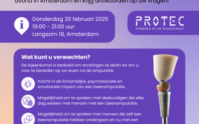 Voorlichtingsavond beenamputatie op 19 juni bij Protec