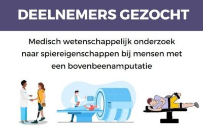 Deelnemers gezocht: MRI-onderzoek spiereigenschappen na een bovenbeenamputatie
